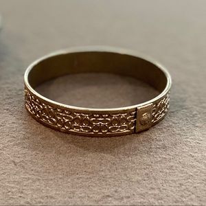 Silver toned Coach Bracelet